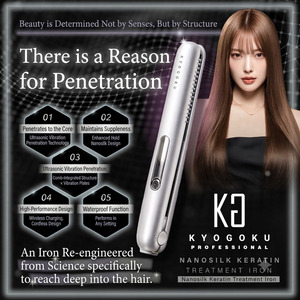 เครื่องหนีบผมเย็นอัลตราโซนิก ทรีทเม้นท์เคราติน ดีไซน์ตามหลักสรีรศาสตร์ นาโนซิลค์ ระบบสั่นสะเทือน - Product Image 2