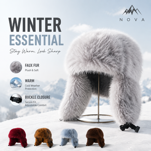 Chapeau de ski en fausse fourrure personnalisé de qualité supérieure, chaud et épais, avec <span class=keywords><strong>cache</strong></span>-<span class=keywords><strong>oreilles</strong></span>, couleur unie, <span class=keywords><strong>pour</strong></span> <span class=keywords><strong>homme</strong></span> et femme - Product Image 1