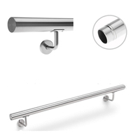 Accoudoir électrique de 50.8mm de diamètre, longueur 78 pouces, rampe en acier inoxydable 304 316 pour barre d'appui d'escalier, main courante murale
