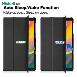 Étui de tablette en cuir PU antichoc triple pli doublure en microfibre magnétique multicolore housse de tablette pour <span class=keywords><strong>Samsung</strong></span> <span class=keywords><strong>Galaxy</strong></span> <span class=keywords><strong>Tab</strong></span> <span class=keywords><strong>S5E</strong></span> - Product Image 5