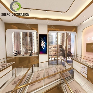 Customized Jewelry Display Cabinet Store Furniture Jewelry Showcase Tempered Glass Led Lighting Display Showcase Retail <strong>Shope</strong> - Product Image 4
