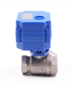 Vanne à boisseau sphérique motorisée électrique 2 voies DC9-24V 110V220V en acier inoxydable et laiton BSP NPT, vanne de régulation de débit motorisée - Product Image 5