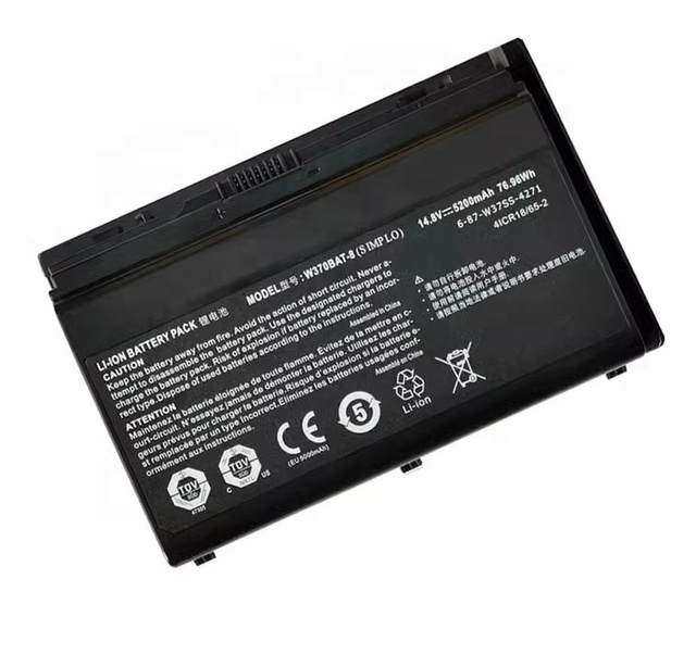 New Genuine W370BAT-8 Battery for Clevo W350ST W355ST W370ST W370SS NP7358 14.8V 76.96Wh 5200mAh Notebook Batteries