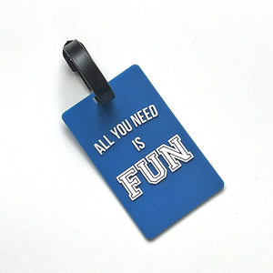 사용자 정의 로고 여행 액세서리 공장-루프 스트랩이있는 PVC 수하물 태그 여행 편지 패턴을위한 승화 태그 - Product Image 3