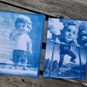 Recharge de papier cyanotype A5 transfrontalier, rétro, DIY, à développement solaire, rectangulaire, pour cadeau décoratif - Product Image 1