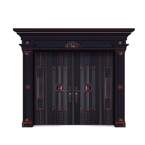 Precio <span class=keywords><strong>de</strong></span> fábrica, puerta <span class=keywords><strong>de</strong></span> aluminio fundido <span class=keywords><strong>de</strong></span> entrada <span class=keywords><strong>de</strong></span> lujo antirrobo moderna para exteriores con características impermeables para Villa Apartment & Hall - Product Image 2