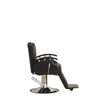 Fauteuil de Barbier Professionnel Inclinable Hydraulique Réglable en Cuir Résistant à l'Usure Robuste pour Salon de Coiffure et Esthétique