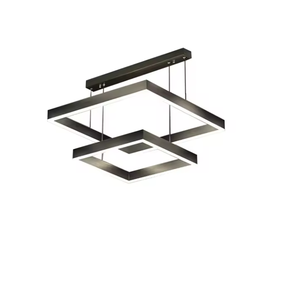 Lámpara de techo de altura ajustable cuadrado de aluminio Estilo nórdico moderno hogar Led simple sala de estar luz colgante - Product Image 6