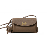 Sacs à bandoulière de luxe personnalisés pour femmes, en cuir végétalien, double pochette, sacs messager OEM ODM pour dames