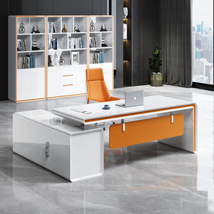 Table de patron de peinture de cuisson blanche bureau moderne Simple de <span class=keywords><strong>directeur</strong></span> de mode Table de <span class=keywords><strong>directeur</strong></span> de bureau de grande classe - Product Image 5