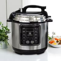 Cuisinière à pression électrique intelligente multi-usages de grande capacité 6L, écran LED, cuve intérieure antiadhésive, cuisson automatique, usage domestique