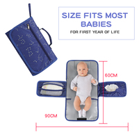 Tapis à langer portable pour bébé - Tapis à langer et sac de voyage pour le change de couches