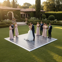 Plancher de danse extérieur moderne antidérapant en PVC imitation bois, vinyle portable pour mariage