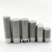 Penutup Pelindung Sensor Kelembaban Tanah Tahan Air, Sensor Filter Pipa Bubuk Logam Stainless Steel