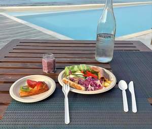 Kits de Cubiertos Compostables CPLA con Certificación BPI (Tenedor, Cuchara, Cuchillo, Servilleta 4 en 1) Envueltos Individualmente Desechables - Product Image 3