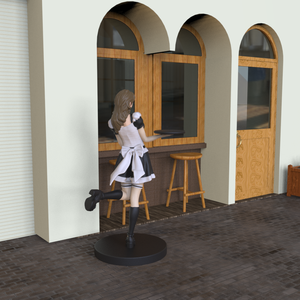 รูปปั้นพนักงานเสิร์ฟหญิงขนาดเท่าคนจริง ทำจากเรซิ่น รูปปั้นพนักงานเสิร์ฟแบบกำหนดเอง บัตเลอร์เสิร์ฟอาหาร สำหรับร้านอาหารและตกแต่งบ้าน - Product Image 6