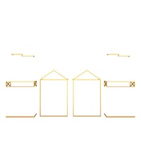 Rak Gantung Dinding Modern untuk Display Toko, Rak Display Pakaian Anak untuk Toko Pakaian