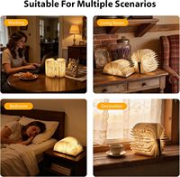 Lampe de bureau pliable à imprimé floral 3 couleurs, lampe de lecture portable 1200 mAh, éclairage d'ambiance, garantie 1 an, cadeau
