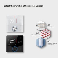 SIXWGH Tuya Smart WiFi Knob Thermostat Pemanas Listrik Kontrol Aplikasi Kompatibel dengan Suara Mode Hemat Energi Sakelar Termostat Rumah Pintar