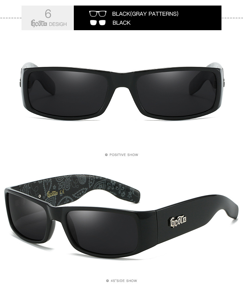 Gcotx G662 Trendy Chicano Gangster Style Narrow Sunglasses