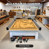 Kit de routeur CNC 4 axes 8 mm avec moteur à roulement unique, kit complet pour la sculpture sur bois, routeur de sculpture, travail du bois, vis à billes de 8 mm