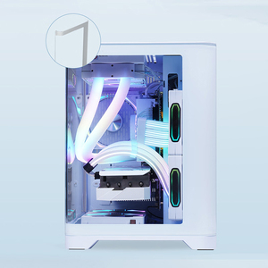 Lovingcool Gebogen Glas Computadoras Behuizing Nieuwe Pc Gamers Completo Desktop <span class=keywords><strong>Computer</strong></span> Micro Atx Gaming <span class=keywords><strong>Case</strong></span> Met <span class=keywords><strong>7</strong></span> Argb Fans - Product Image 2
