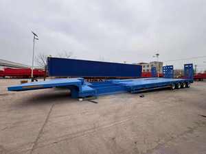 Semirremolque de Plataforma Baja de 3 Ejes, Plataforma Plana de Acero Q345, Remolque de Transporte de Maquinaria para Transporte de Excavadoras - Product Image 2