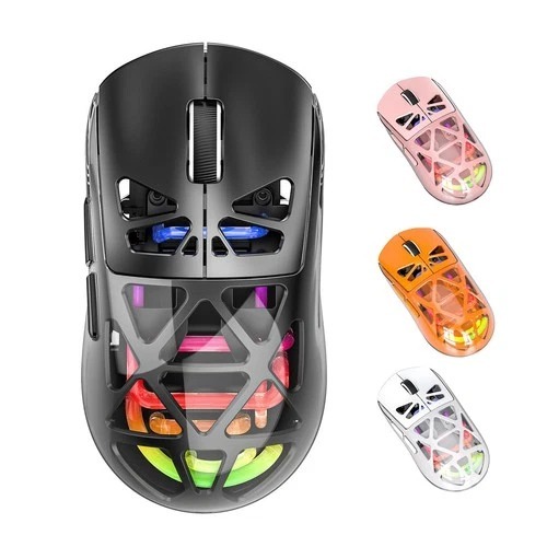 New RGB Breathing Light 7 Keys Rechargeable 2.4G BT Dual Mode Silent Wireless Gaming Mouse