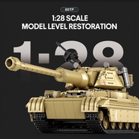 Resmi Lisanslı 60TP Ağır Tank Yapım Blokları Reobrix 77036 1128 Parça Araçlar Sökülebilir Motor Özellikli Oyun Bonus Kodu