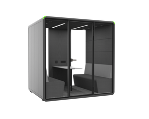 Cabine de travail acoustique mobile pour 4 personnes, isolation phonique, pour usage professionnel en bureau - Product Image 3