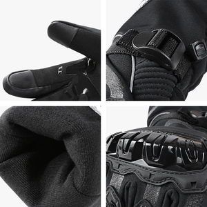 <span class=keywords><strong>Gants</strong></span> de cyclisme d'<span class=keywords><strong>hiver</strong></span> à doigts entiers pour hommes, polaire antidérapante compatible avec écran tactile étanche pour les sports de plein air, la moto - Product Image 4