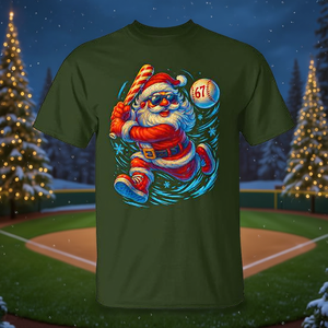 T-shirt de Noël Baseball Santa 67 pour garçons, cadeau de vacances - Product Image 3