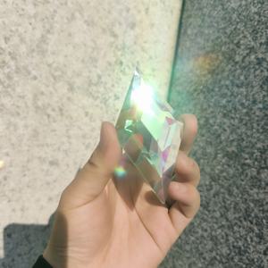 다이아몬드처럼 빛나는 유리 제조업체 투명 사각 경 사진 유리 경사 클러스터 유리 장식 재료 - Product Image 2