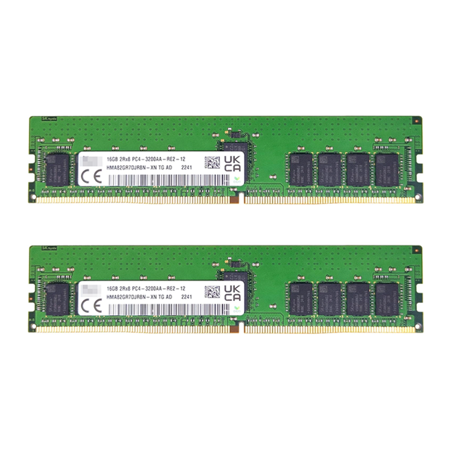 32GB KIT(2x16GB) DDR4 3200MHz PC4-25600 Registered ECC 1.2V CL22 288Pin RDIMM Server Memory Ram Module Upgrade