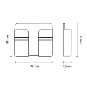 Wall-mounted TV air Conditioner <strong>Remote</strong> <strong>Control</strong> <strong>Storage</strong> Box Wall Punch-free <strong>Remote</strong> <strong>Control</strong> Board Box Bedside Mobile Phone <strong>Storage</strong> - Product Image 6