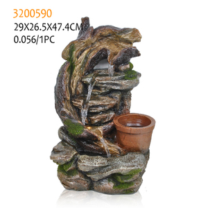 Statue de table en polyrésine, produit de fabrication, décoration d'intérieur, <span class=keywords><strong>petite</strong></span> <span class=keywords><strong>fontaine</strong></span> à cascade d'eau <span class=keywords><strong>Zen</strong></span>, avec lumière Led, - Product Image 4