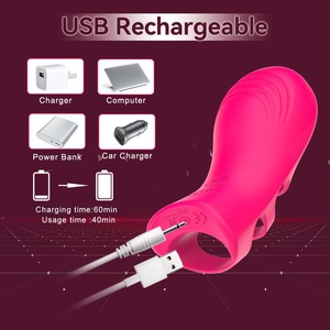 Vibrateur à doigt - Masseur en silicone pour point G, étanche, rechargeable par USB, 10 vitesses, silencieux, jouet sexuel pour femme, en vrac - Product Image 3