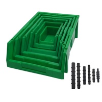 Contenedores de Plástico para Almacenamiento, Apilables, con Frente Abierto, para Artículos Pequeños, Cajas de Almacenamiento Industriales, Fabricadas en China