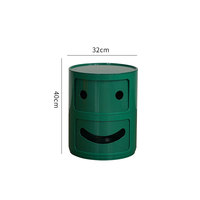 Table de chevet ronde pour enfants avec visage souriant, armoire de rangement créative et mignonne, table d'appoint moderne et minimaliste pour chambre d'enfant