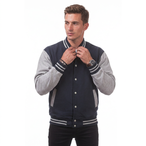 Wholesale 2025 Custom <b>Men</b> Vintage Varsity Wool Letterman Jacket Plus Size OEM Winter School College Fashion Varsity Jacket - Product Image 1
