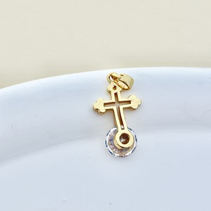 Pendentif Croix en Alliage de Zinc avec Sertissage Griffe, Bijou Thème, Cadeau, Breloque de Collier - Product Image 2