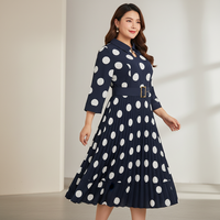 Gaun Wanita Ukuran Besar Formal - Pakaian Kantor Ukuran Curvy 22 & 24 XL Elegan untuk Gereja Set Hitam Gaun Ukuran Besar untuk Wanita
