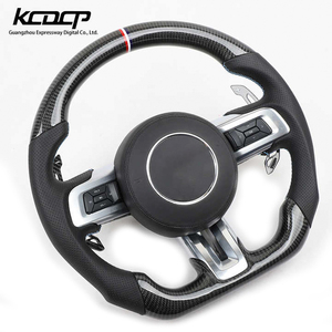 Volant de course personnalisé en Alcantara et fibre de carbone avec LED, compatible avec <span class=keywords><strong>Ford</strong></span> <span class=keywords><strong>Mustang</strong></span> Shelby <span class=keywords><strong>GT</strong></span> 2015-2020 2.3T 5.0L - Product Image 3