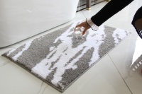 Tapis de bain en microfibre à motif marbre personnalisable, lavable en machine, doux, pour salle de bain et douche, idéal pour se prélasser au soleil