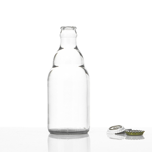 Gran cantidad en stock, envío rápido en 3 días. Botella de cerveza de vidrio ámbar de 330ml - 1000ml con tapa corona. - Product Image 4