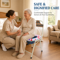 Siège de toilette portable pliable avec cuvette pour personnes âgées, femmes enceintes et patients souffrant de mobilité réduite