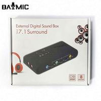 Carte son externe USB 2.0 7.1 en gros d'usine, sortie 8 canaux, 2 prises micro, interface de studio d'enregistrement musical professionnelle, modèle 06-K