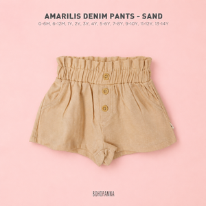 Pantalons en denim Amarilis élégants et confortables, alliant confort et style polyvalent pour les filles actives qui profitent de chaque jour ludique - Product Image 1