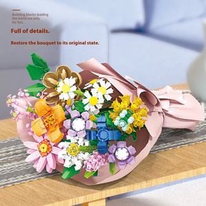 Jouet de construction en forme de fleur, blocs de construction en plastique ABS, modèle à l'échelle 1:8, décoration de jouets, ornements pour la maison, Saint-Valentin - Product Image 5