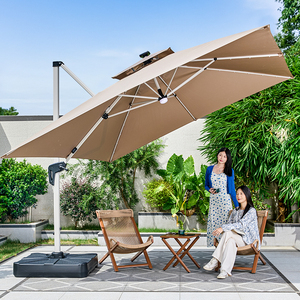 Parasols en aluminium LED solaires romains étanches et anti-UV pour patio, mobilier d'extérieur, cour, parc, salle à manger, restaurant - Product Image 1